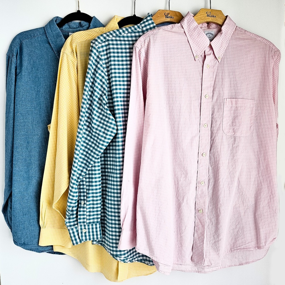 Brooks Brothers Regent Button Down Original Polo Shirts Lot Of 4 XL Long Sleeve